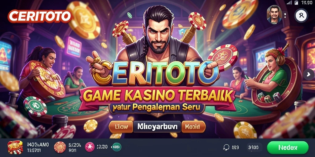 Screenshot utama CERITOTO menampilkan gameplay Kasino yang mendebarkan.