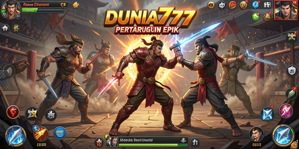 Gameplay DUNIA777 yang seru dan mendebarkan di arena pertarungan.