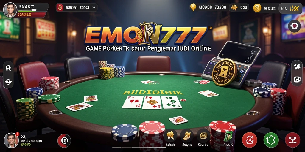 Tampilan menarik dari permainan Poker di EMON777.
