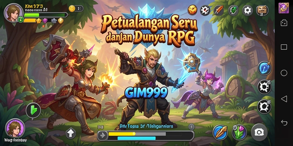 Tampilan gameplay GIM999 yang menakjubkan dengan aksi mendebarkan.