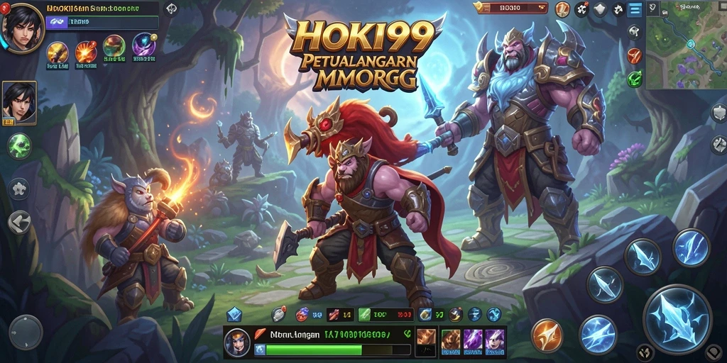 Tangkapan layar HOKI99 menampilkan petualangan MMORPG yang epik.