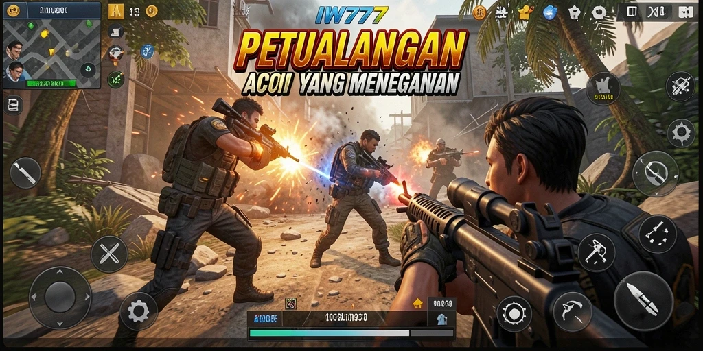 Tampilan seru dari gameplay IW777 dengan aksi mendebarkan.