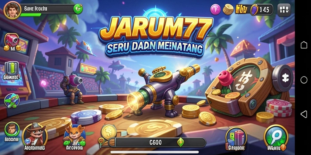 Tampilan gameplay seru dan menantang dari JARUM77.