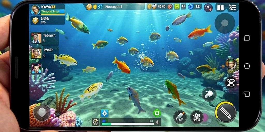 Gameplay seru menembak ikan dengan beragam senjata.