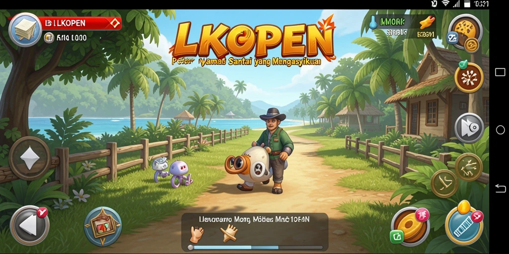 Screenshot LKOPEN menampilkan gameplay yang santai dan mengasyikkan.
