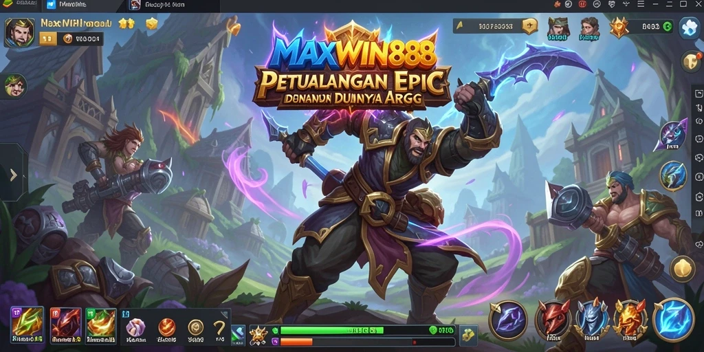 Tampilan gameplay <strong>MAXWIN88</strong> yang penuh aksi dan strategi.