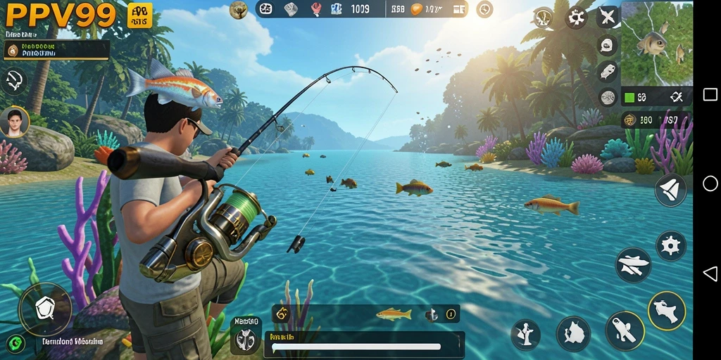Gameplay PPV99 dengan tampilan memancing yang menarik dan realistis.