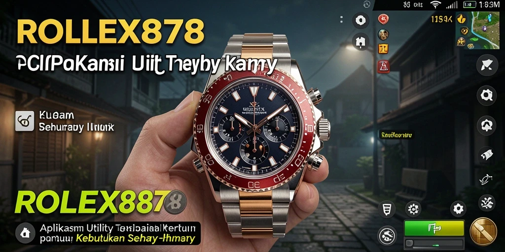 Tampilan screenshot utama ROLEX878 menampilkan berbagai fitur unggulan aplikasi Utility.