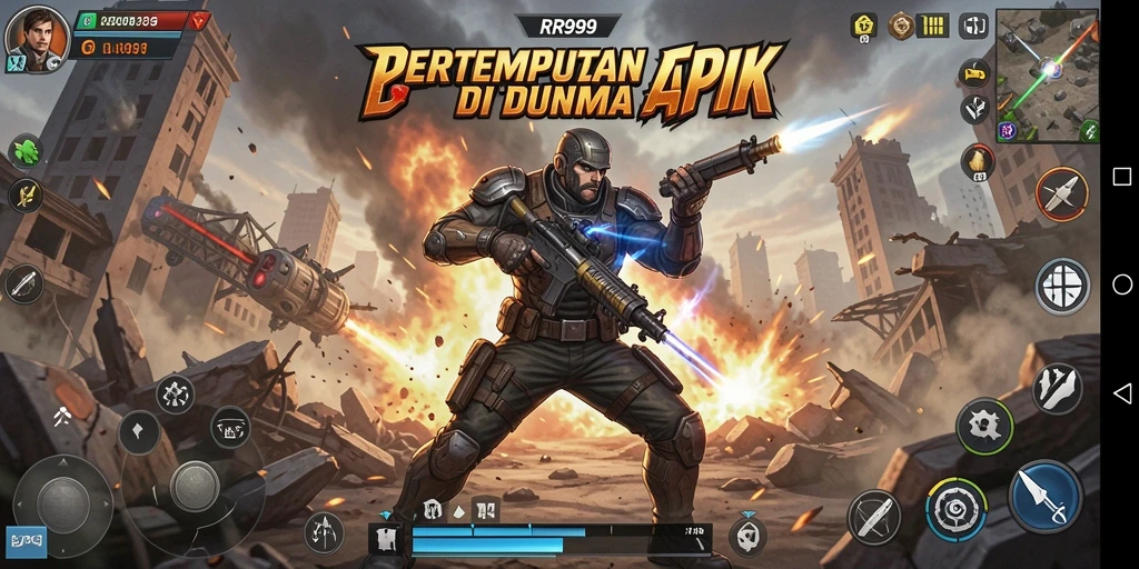 Tangkapan layar gameplay RR999 yang mendebarkan dan dinamis.